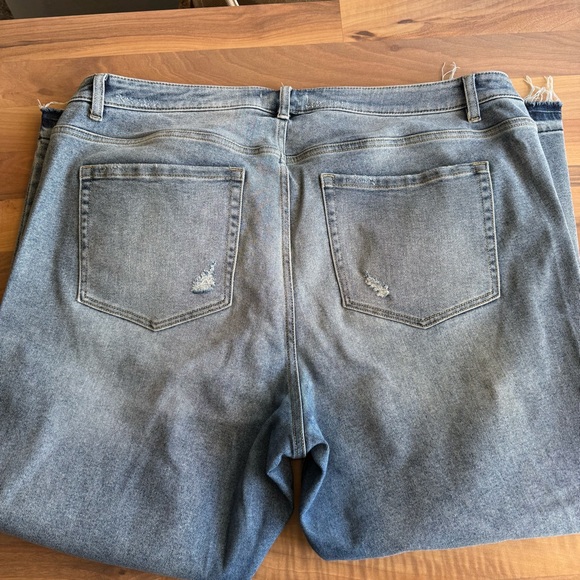 Lane Bryant Denim - Lane Bryant Signature Fit Mid Rise Skinny Jeans Distressed Sz 22